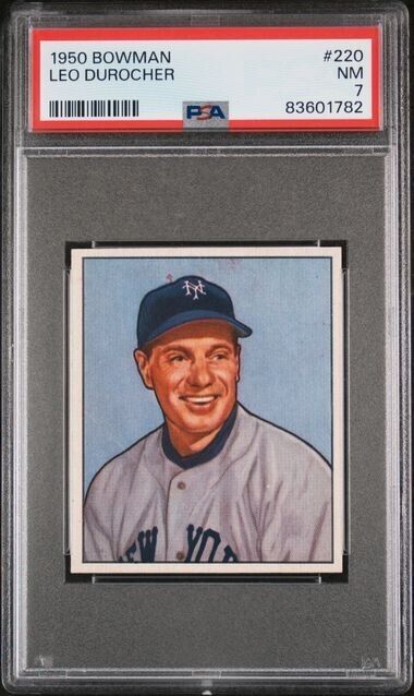 1950 Bowman # 220 Leo Durocher New York Giants Graded Card PSA 7