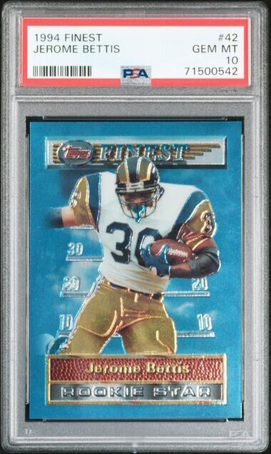 1994 Topps Finest Jerome Bettis PSA 10 #42 Pittsburgh Steelers HOF