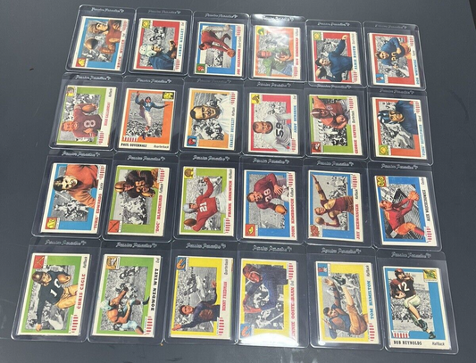 Lot Of 24 1955 Topps All American Football Cards Newly Sleeved!
