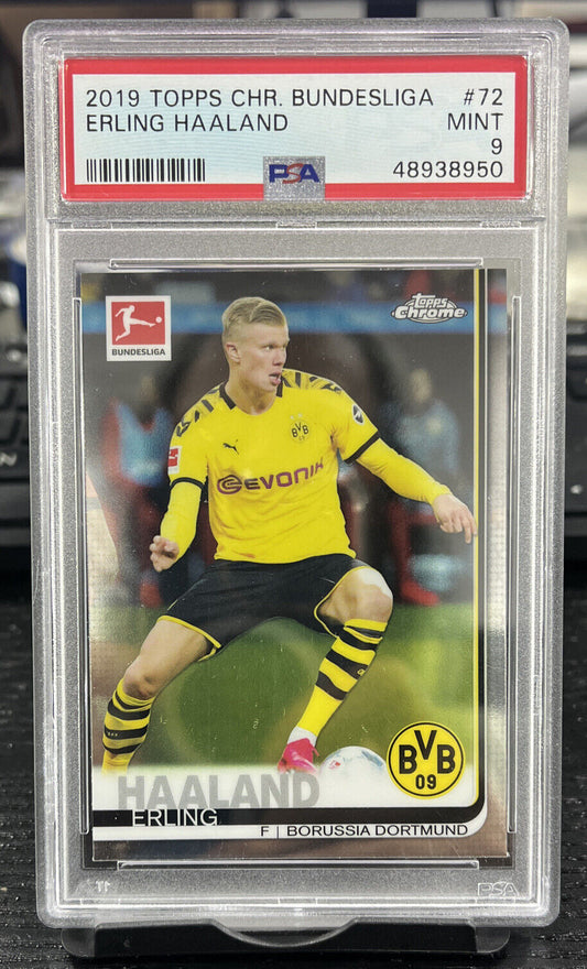 2019-20 Topps Chrome Bundesliga Erling Haaland Rookie RC #72 PSA 9 MINT