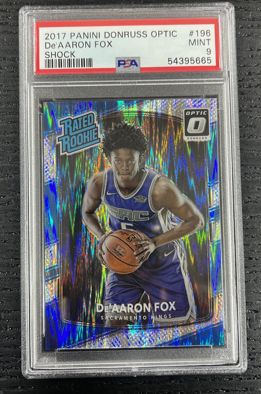 2017 Donruss Optic De’Aaron Fox Shock Rated Rookie PSA 9 Mint RC Kings