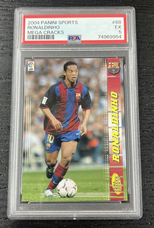 2004-05 Panini Megacracks MGK La Liga Ronaldinho #68 PSA 5