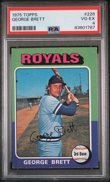 1975 Topps Baseball #228 George Brett HOF Rookie RC PSA 4 VG-EX