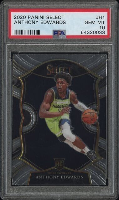 2020-21 Select - Anthony Edwards Rookie Concourse #61 RC Timberwolves  PSA 10