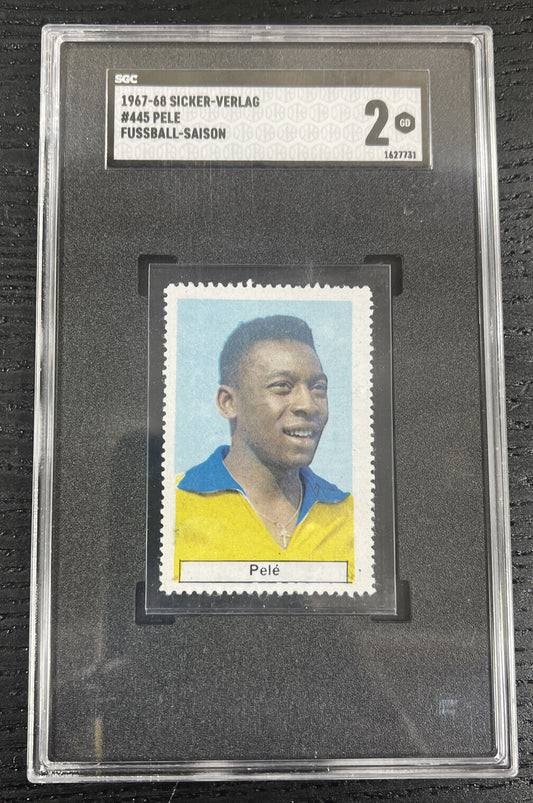 1967-68 Sicker-Verlag Fussball-Saison Pele #445 Brazil FIFA SGC 1