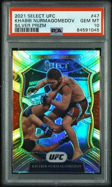 2021 Panini Select UFC - Concourse Silver Prizm #47 Khabib Nurmagomedov PSA 10