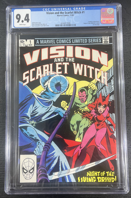 VISION AND THE SCARLET WITCH #1 1982, MARVEL COMICS CGC 9.4 Nov. 1st White Pages