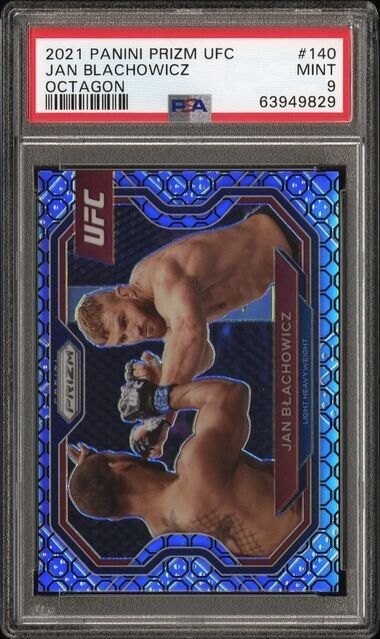 2021 Panini Prizm UFC Boxing Jan Blachowicz Octagon Prizm /8 SSP SP #140 PSA 9