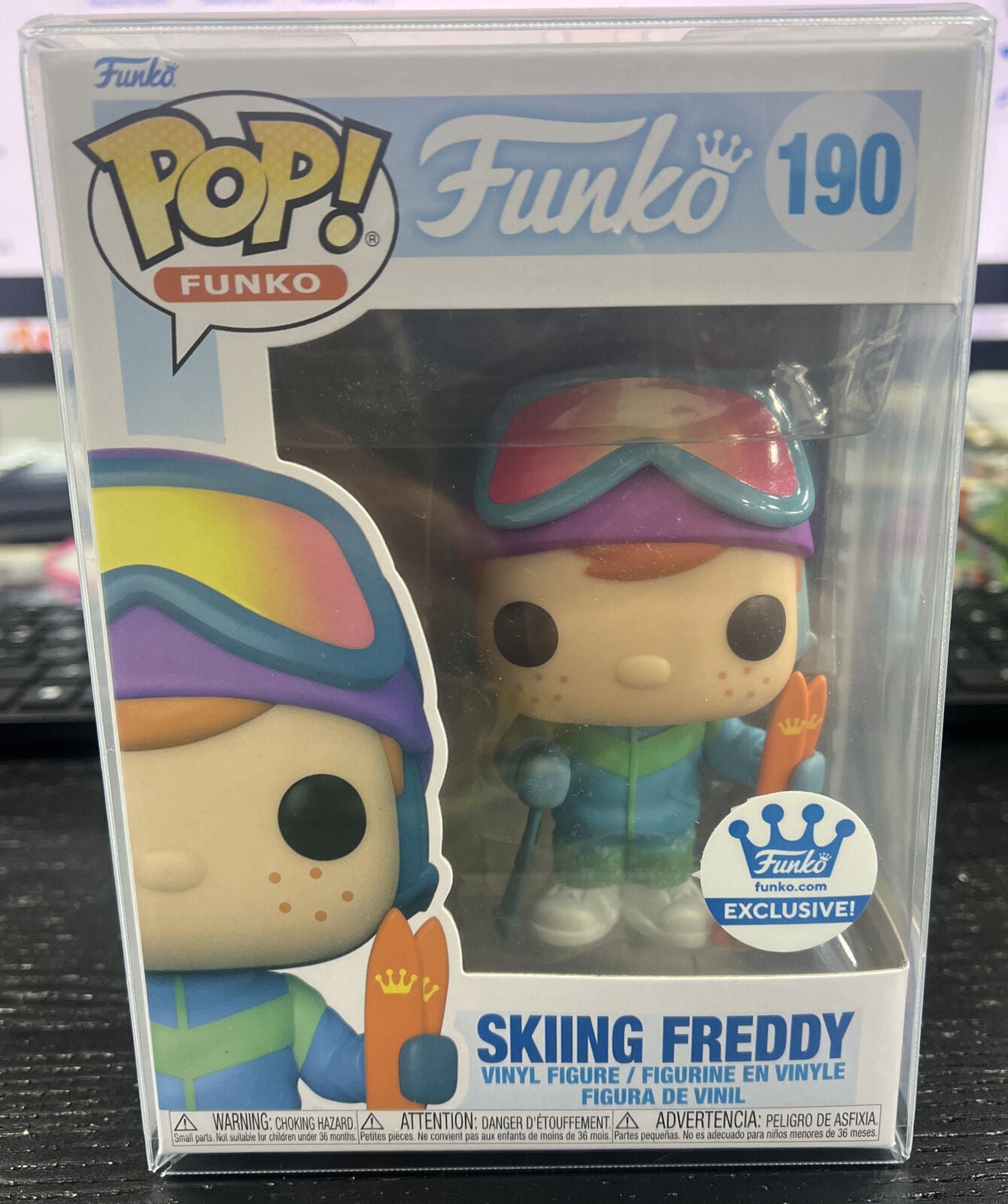 Funko Pop! SKIING FREDDY #190 Funko Shop Exclusive! With Protector!