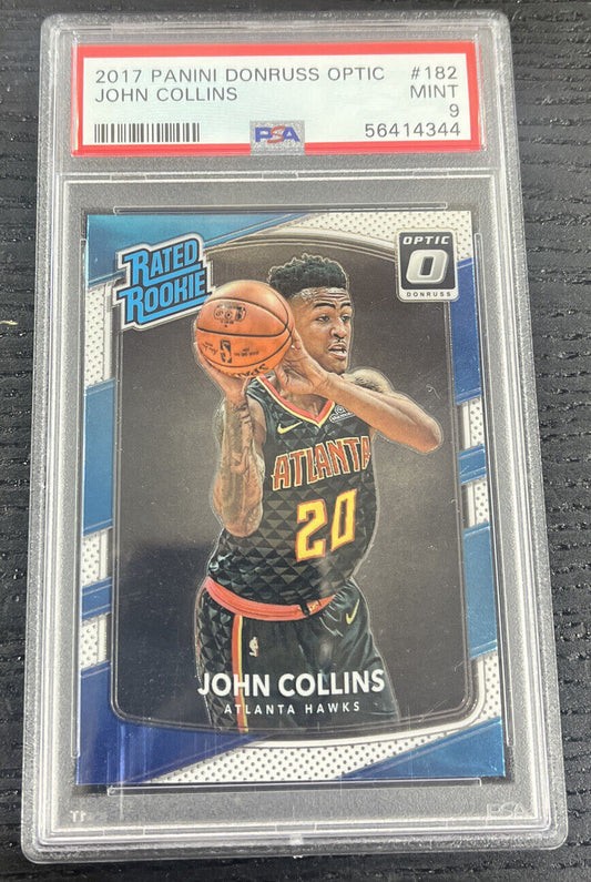 2017 Donruss Optic John Collins Basketball #182 RC Rookie PSA 9 Mint