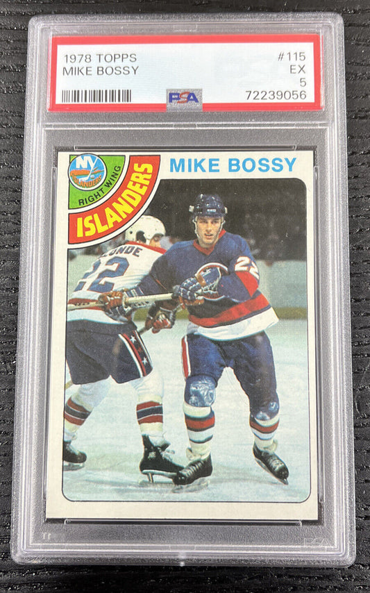 1978-79 TOPPS Topps NHL Mike Bossy #115 Islanders PSA 5