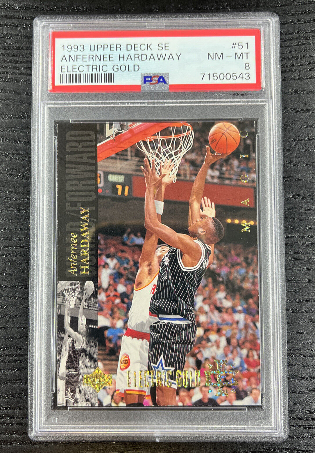 1993-94 Upper Deck SE Electric Court GOLD Anfernee (Penny) Hardaway RC #51 PSA 8