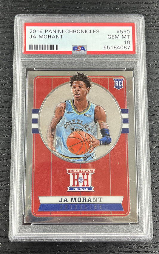 2019-20 Chronicles Ja Morant Hometown Heroes #550 Rookie RC PSA 10