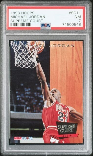 1993 Hoops Michael Jordan Supreme Court #SC11 Chicago Bulls PSA 7 NM