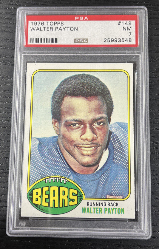 1976 Topps Football #148 Walter Payton Chicago Bears RC Rookie HOF PSA 7 NM