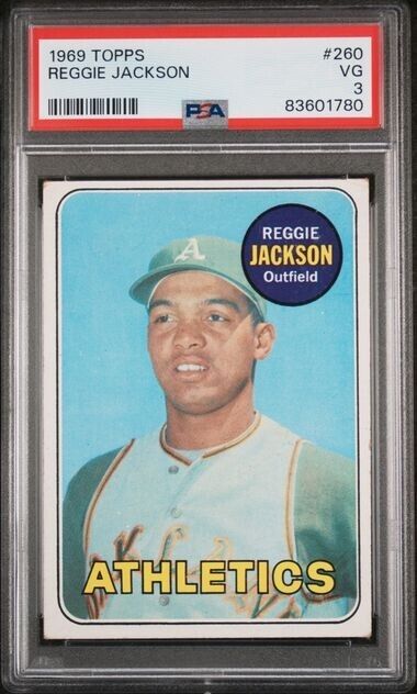 1969 Topps Reggie Jackson #260 Rookie A's PSA 3