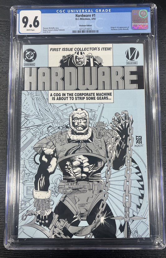 Hardware #1 Platinum Edition CGC 9.6 1993 - DC Comics Milestone