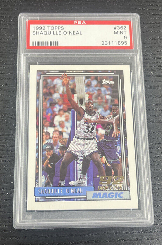 1992-93 Topps Basketball 362 Shaquille Shaq O'Neal Rookie RC PSA 9 MINT