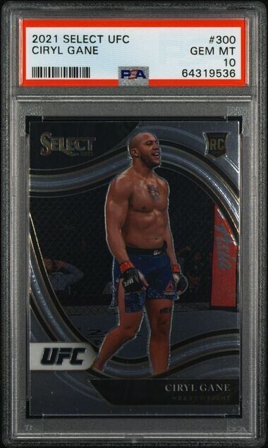 2021 UFC Select Octagonside Ciryl Gane  Prizm RC Rookie PSA 10