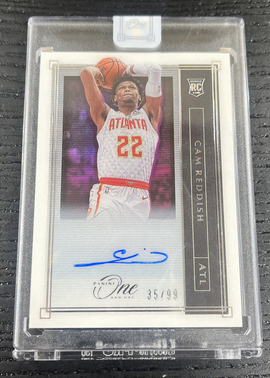 2019-20 One and One Cam Reddish Blue Rookie Auto Autograph RC #/99 Hawks Lakers