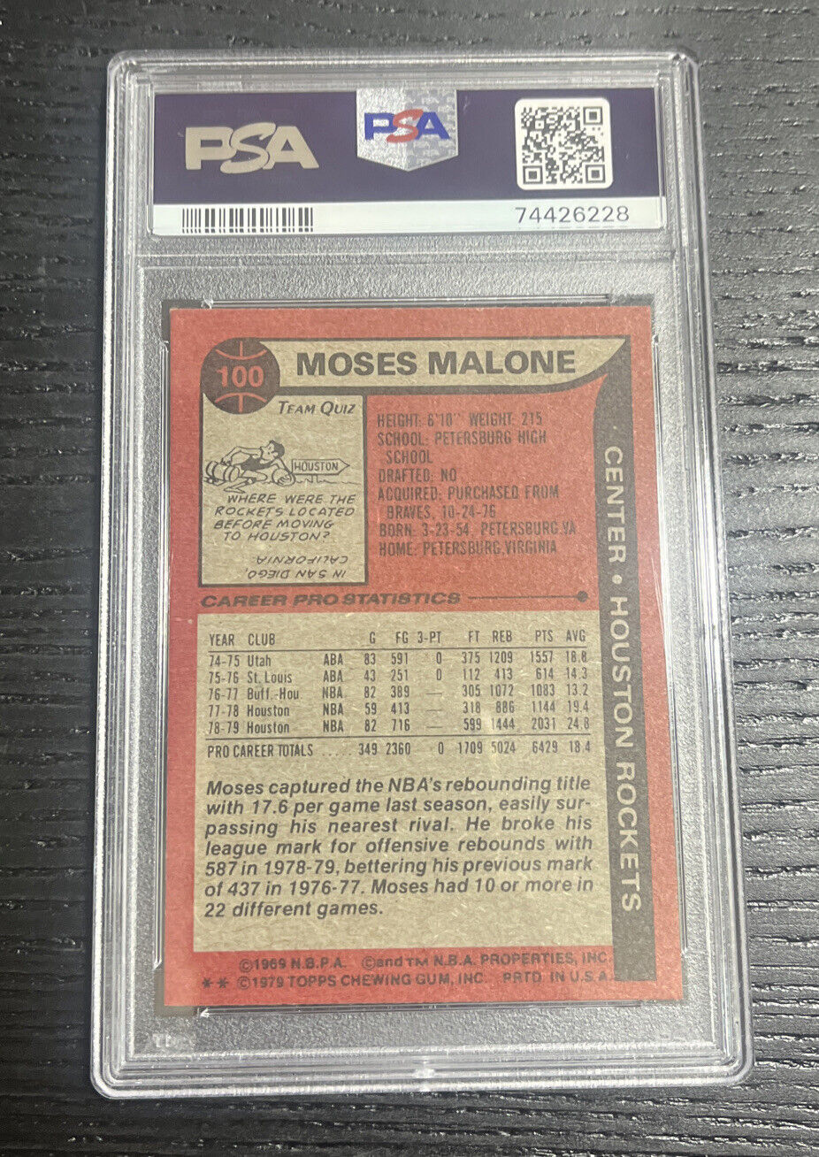 1979 Topps - Moses Malone #100 PSA 6
