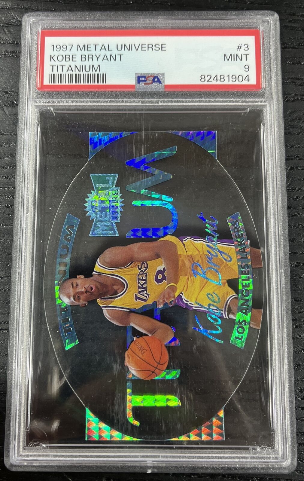 1997 Metal Universe Titanium #3 Kobe Bryant Lakers PSA 9