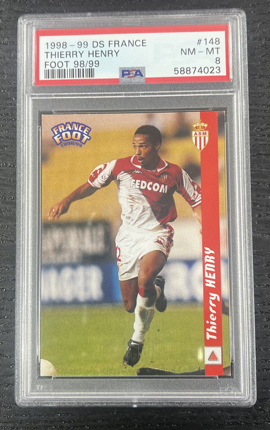 1998 DS France Foot #148 Thierry Henry Soccer France World Cup PSA 8