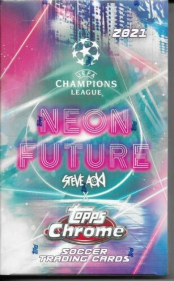 2021 Topps Chrome Steve Aoki Neon Future UEFA Soccer Cards Sealed Hobby Box